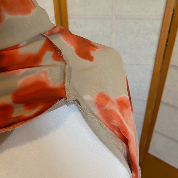 MICHAEL Michael Kors Floral Blouse - Elastic Tied Waist - Size 6 - Picture 10 of 11